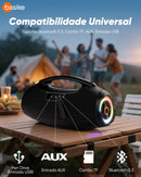 Caixa de Som Basike Ba RAD 337 80W Boombox Sem Fio Bluetooth IPX6 TWS