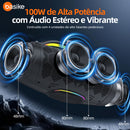 Caixa de Som Basike Ba RAD 179 100W Portátil Bluetooth IPX6 TWS Com RGB