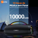 Caixa de Som Basike Ba RAD 179 100W Portátil Bluetooth IPX6 TWS Com RGB