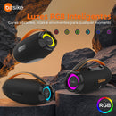 Caixa de Som Basike Ba RAD 207 80W IPX5 Portátil Bluetooth RGB Inteligente