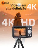 Câmera Fotográfica Basike Ba-CAM315 Digital 4k Dual Screen 2.8 HD Autofocus