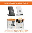 Carregador por Indução 3 em 1 Basike Ba WXC 009 15W Rápido Sem Fio Para Iphone e Samsung