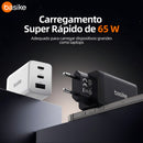 Carregador Basike Ba CAR 072 65W Turbo Tipo-C e USB Rápido