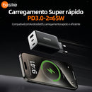 Carregador Basike Ba CAR 072 65W Turbo Tipo-C e USB Rápido