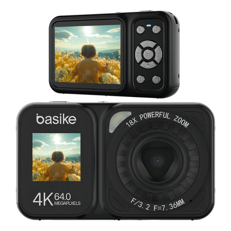 Câmera Fotografica Basike Ba CAM 215 Digital 4k Ultra HD 64mp Com Zoom AF Tela Dupla