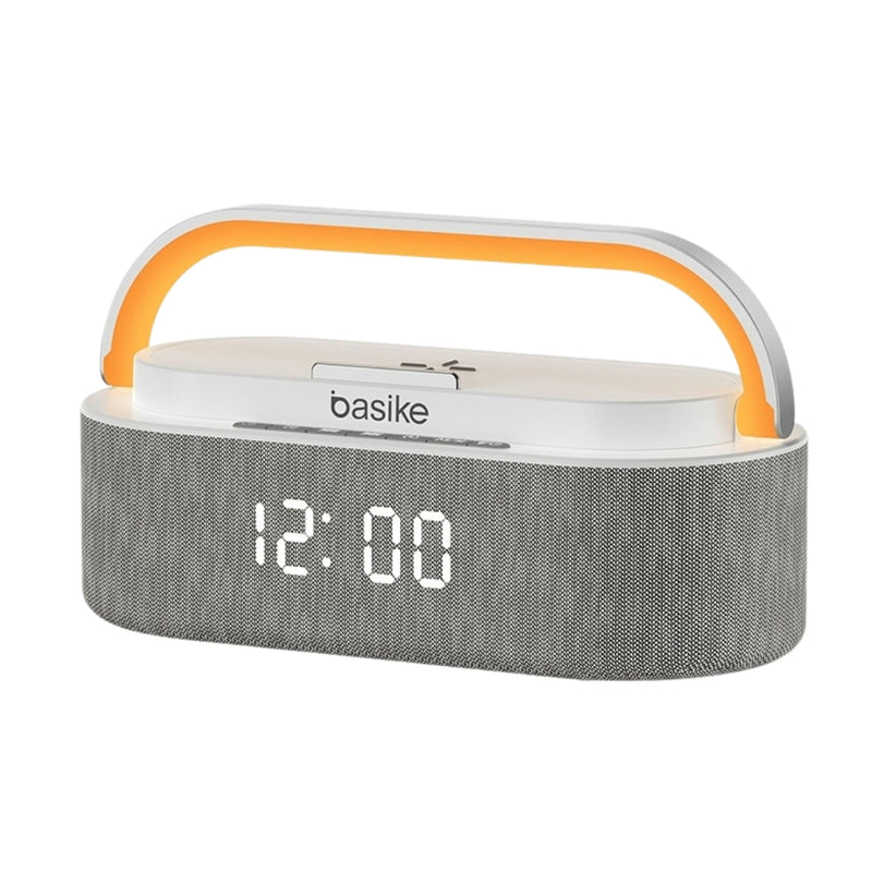 Caixa de Som Despertador Basike Ba RAD 212 10W Com Relogio Luz RGB