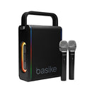 Caixa de Som Basike Ba RAD 237 80W Bluetooth com 2 Microfones Karaokê Potente