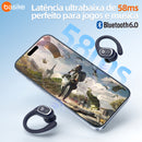 Fone de Ouvido Basike Ba FON 240 Bluetooth Esportivo Sem Fio Tipo Gancho Para Corridas