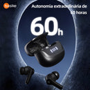 Fone de Ouvido Basike Ba FON 224 Bluetooth 5.4 Buds 60 Horas de Bateria Redução de Ruído