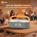 Caixa de Som Despertador Basike Ba RAD 212 10W Com Relogio Luz RGB