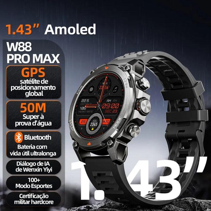Smartwatch Basike W88 Pro Max Tela Amoled 1,43" Esporte e Tecnologia Series 10 - Basike Brasil Oficial