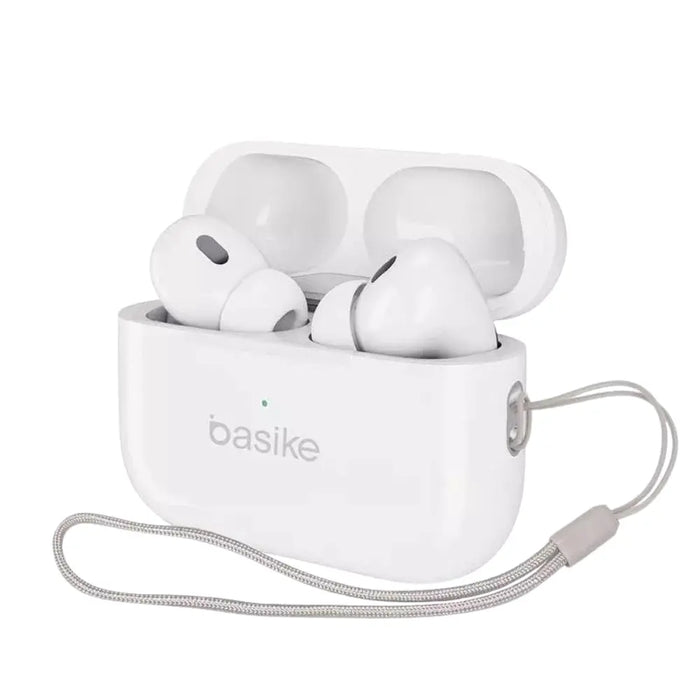 FON 12061 — Fone de Ouvido TWS Sem Fio Bluetooth Branco com Cancelamento de Ruido IPX5 - Basike Brasil Oficial