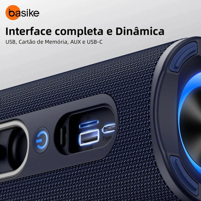 Caixa de Som Basike Ba MD 238 20w 2600mAh á Prova D`água Ipx5 Bluetooth Função TWS - Basike Brasil Oficial