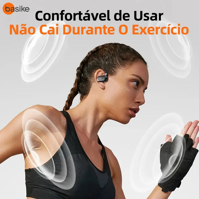 Fone de Ouvido Basike 158 Bluetooth Sem fio IPX6 à Prova D`Água Com Cancelamento de Ruido ENC Tipo Ganhco - Basike Brasil Oficial