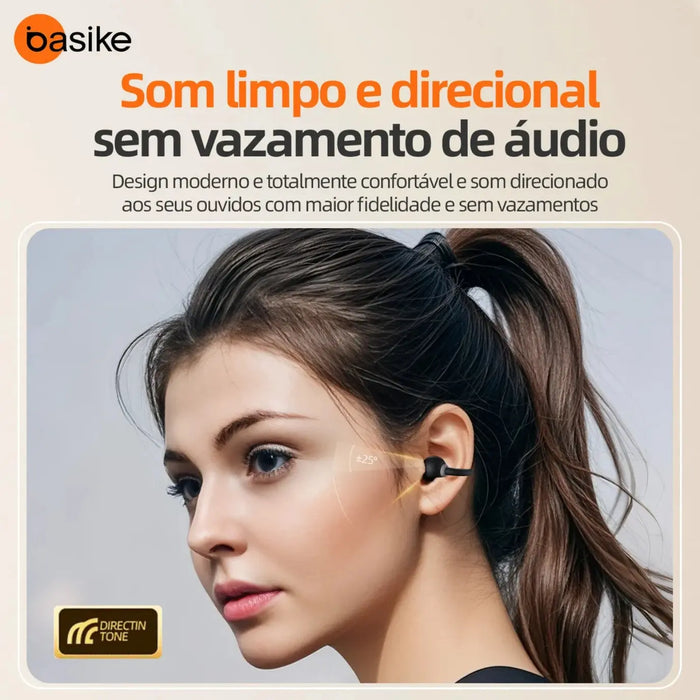 Fone de Ouvido Basike Ba FON 229 Bluetooth Espotivo 60 hrs Ipx6 ANC Auricular - Basike Brasil Oficial