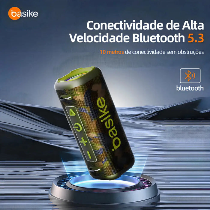 Caixa de Som Basike Ba RAD 125 160W Bluetooth 5.3 RGB IPX6 8h de Bateria - Basike Brasil Oficial