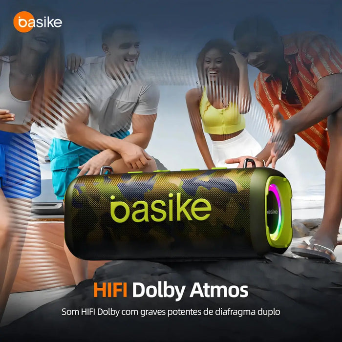 Caixa de Som Basike Ba RAD 125 160W Bluetooth 5.3 RGB IPX6 8h de Bateria - Basike Brasil Oficial