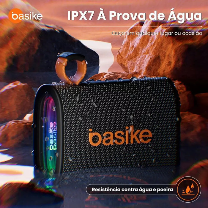 Caixa de Som Basike Ba RAD 184 18w Portátil Com RGB SubWoofer 40 Horas - Basike Brasil Oficial