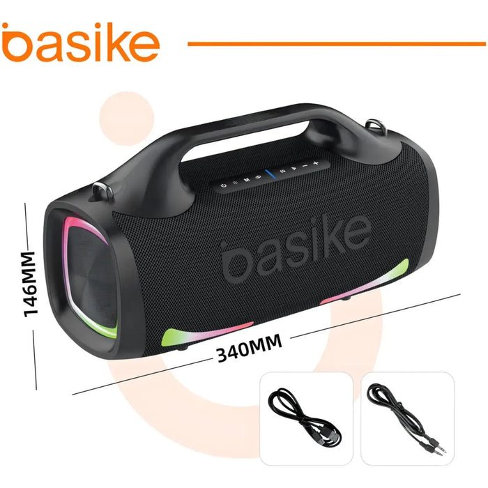 Caixa de Som Basike Ba RAD 035 100W Bluetooth Hifi TWS IPX6 - Basike Brasil Oficial