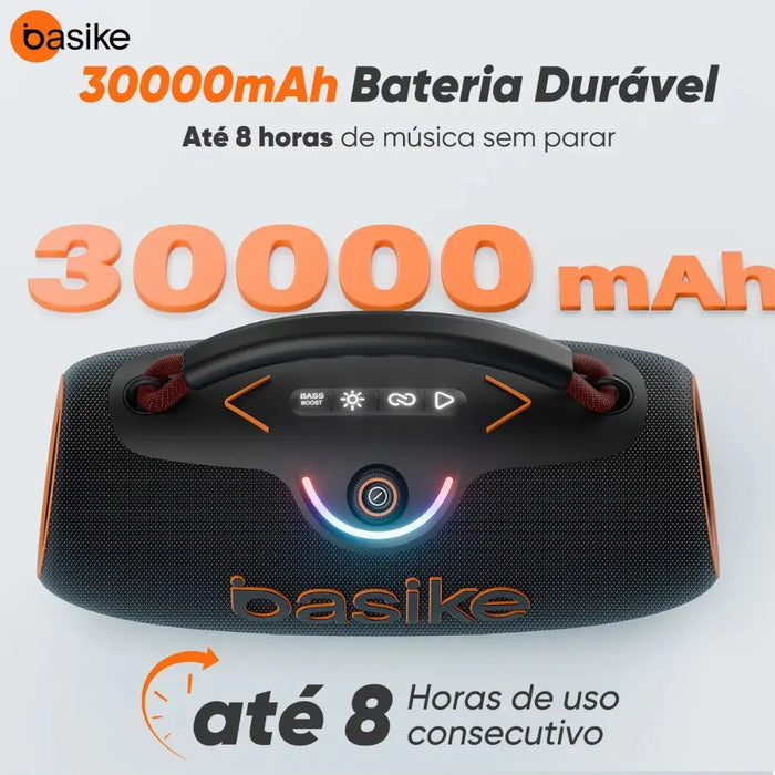 Caixa de Som Basike Ba RAD 321 400W Subwoofer Ativo Boombox Bass Boost Com RGB - Basike Brasil Oficial