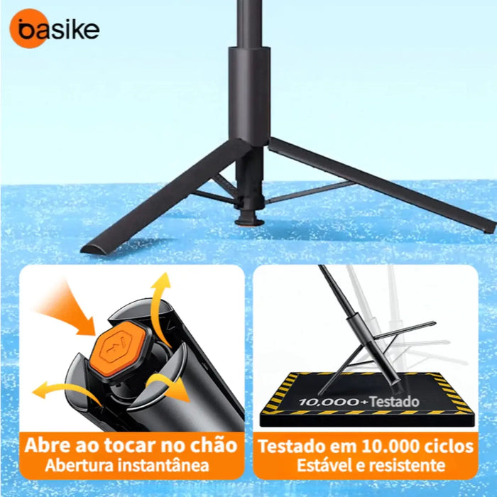 Tripé Basike Ba SPO 259 Abre Automático 1.77 Metros Controle Suporte Portátil Giratorio 360 (Cópia) - Basike Brasil Oficial