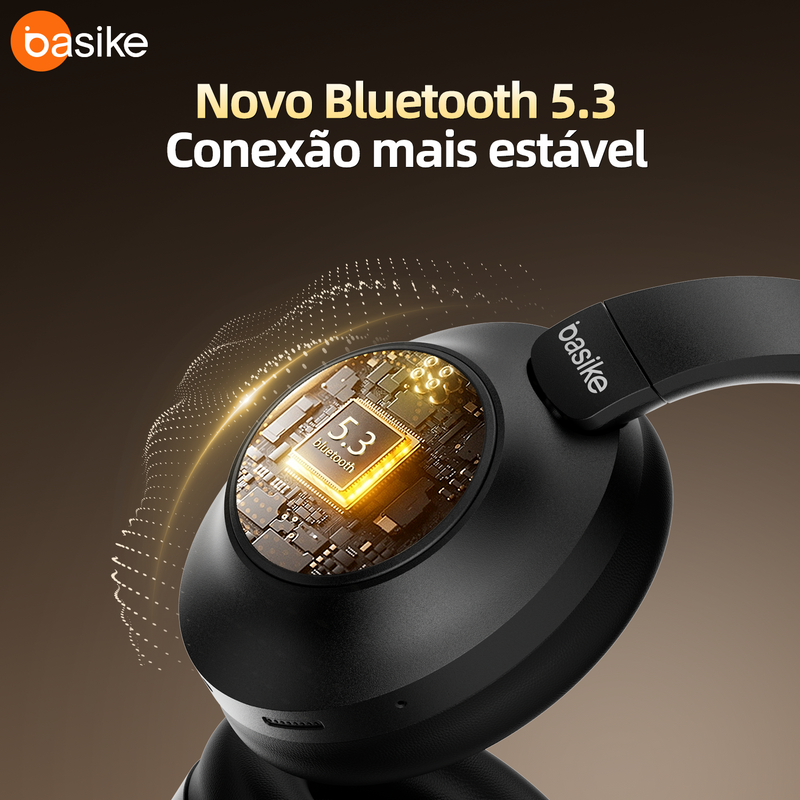 Fone de Ouvido Basike Ba FON 170 Bluetooth HeadPhone Esteréo Com Radio FM
