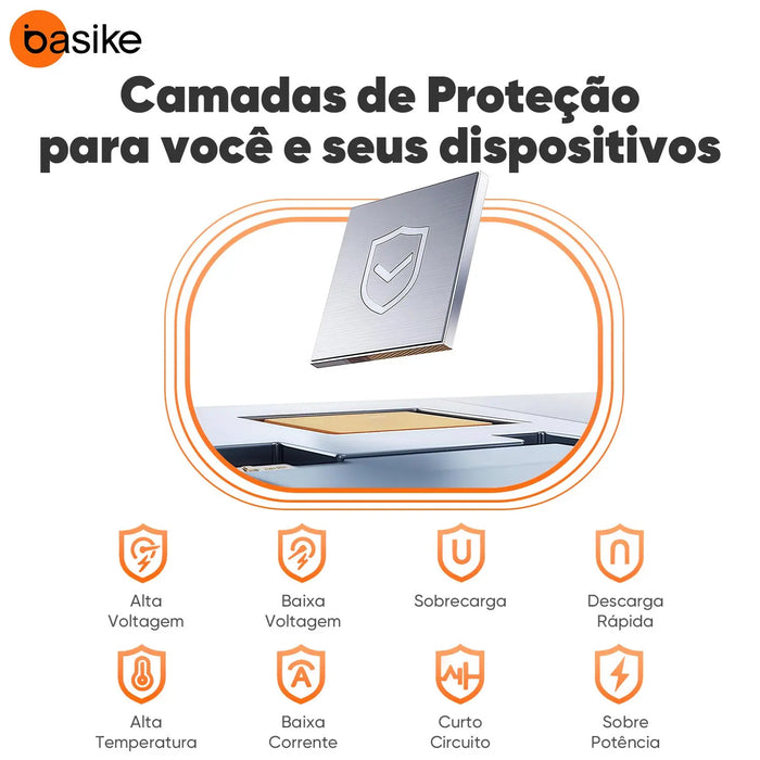 Power Bank B201 Basike 20.000mAh Carregamento Rápido 22.5W Saída Dupla Com Display - Basike Brasil Oficial