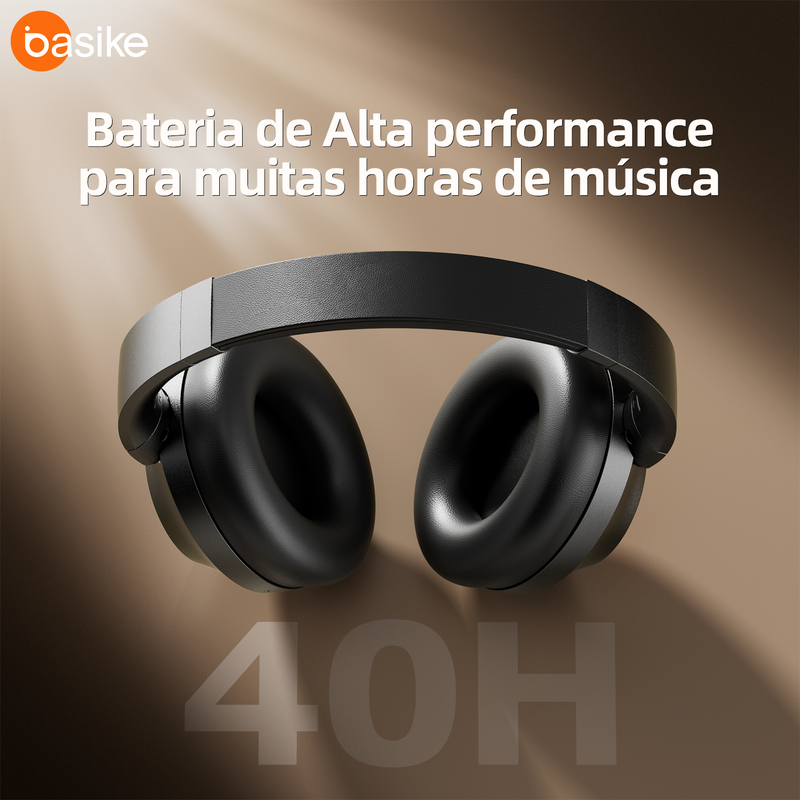 Fone de Ouvido Basike Ba FON 170 Bluetooth HeadPhone Esteréo Com Radio FM