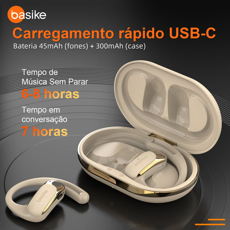 Fone de Ouvido Basike Ba FON 249 Esportivo Som Estéreo Tipo Gancho