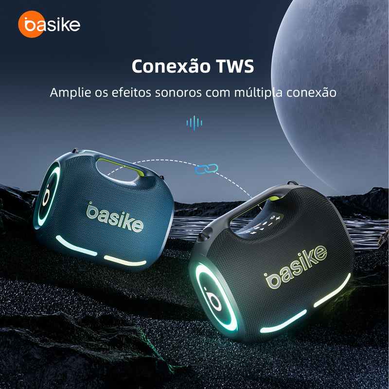 Caixa de Som Basike Ba-RAD251 200W IPX6 Bluetooth 5.4 8 Horas de Musica