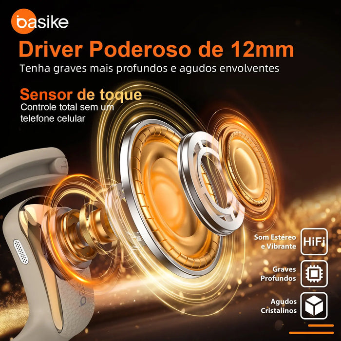 Fone de Ouvido Basike Ba FON 249 Esportivo Som Estéreo Tipo Gancho - Basike Brasil Oficial