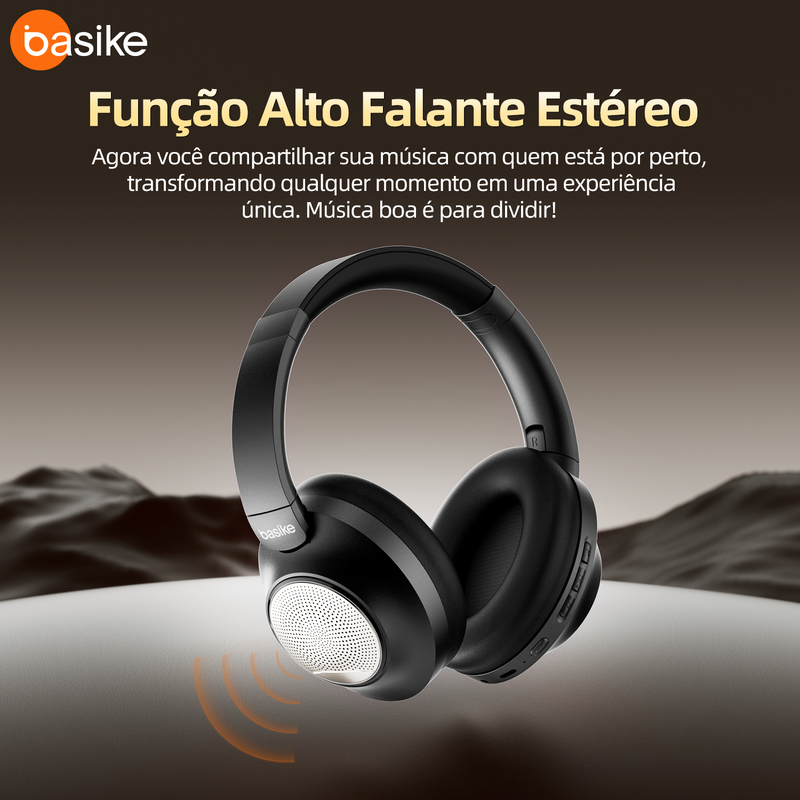 Fone de Ouvido Basike Ba FON 170 Bluetooth HeadPhone Esteréo Com Radio FM