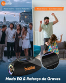 Caixa de Som Basike Ba RAD 337 80W Boombox Sem Fio Bluetooth IPX6 TWS