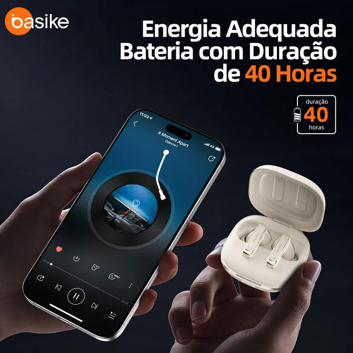 Fone de Ouvido Basike Ba FON 248 Bluetooth Com Cancelamento de Ruido Bateria de 40 horas Com Microfone - Basike Brasil Oficial