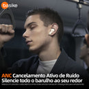 Fone de Ouvido Basike Ba FON 248 Bluetooth Com Cancelamento de Ruido Bateria de 40 horas Com Microfone
