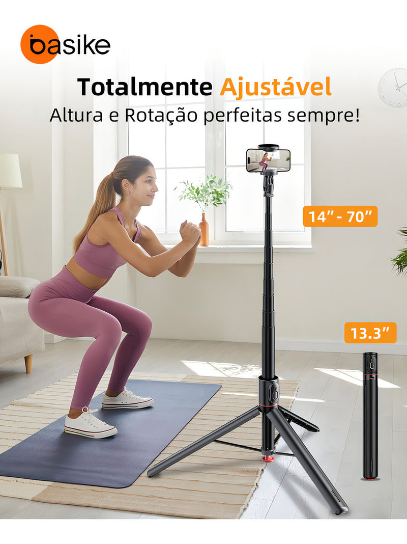 Tripé Pop-Up Basike Ba-SPO259 Automático Bastão de Selfie Para Celular 360º