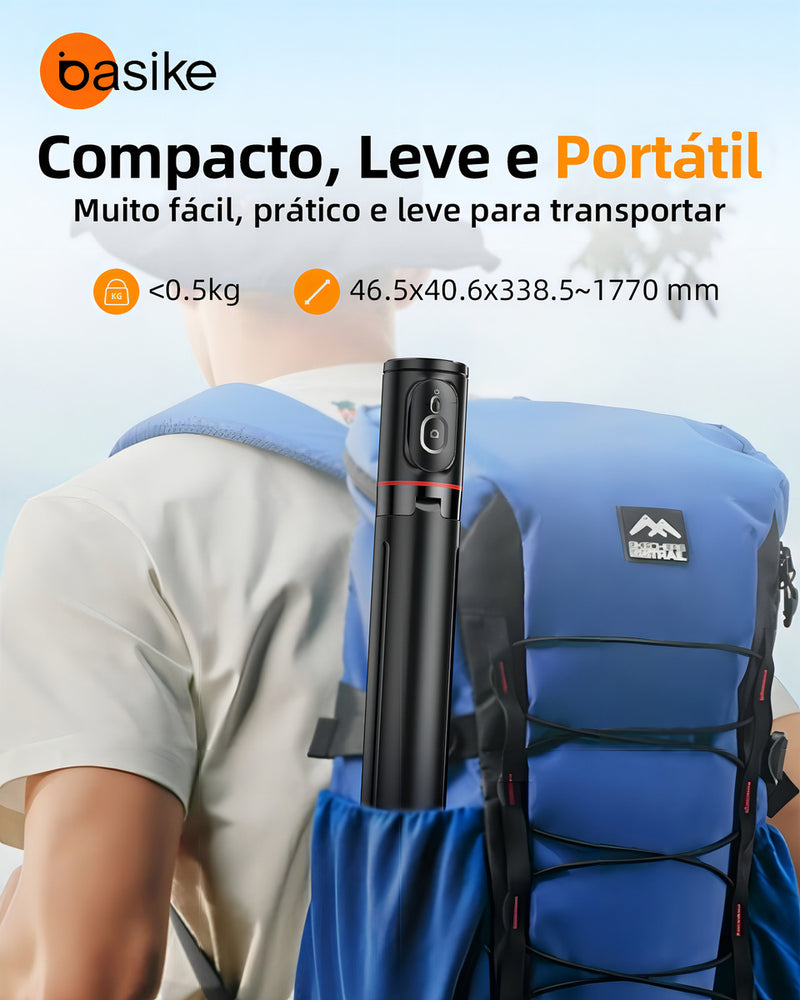 Tripé Pop-Up Basike Ba-SPO259 Automático Bastão de Selfie Para Celular 360º