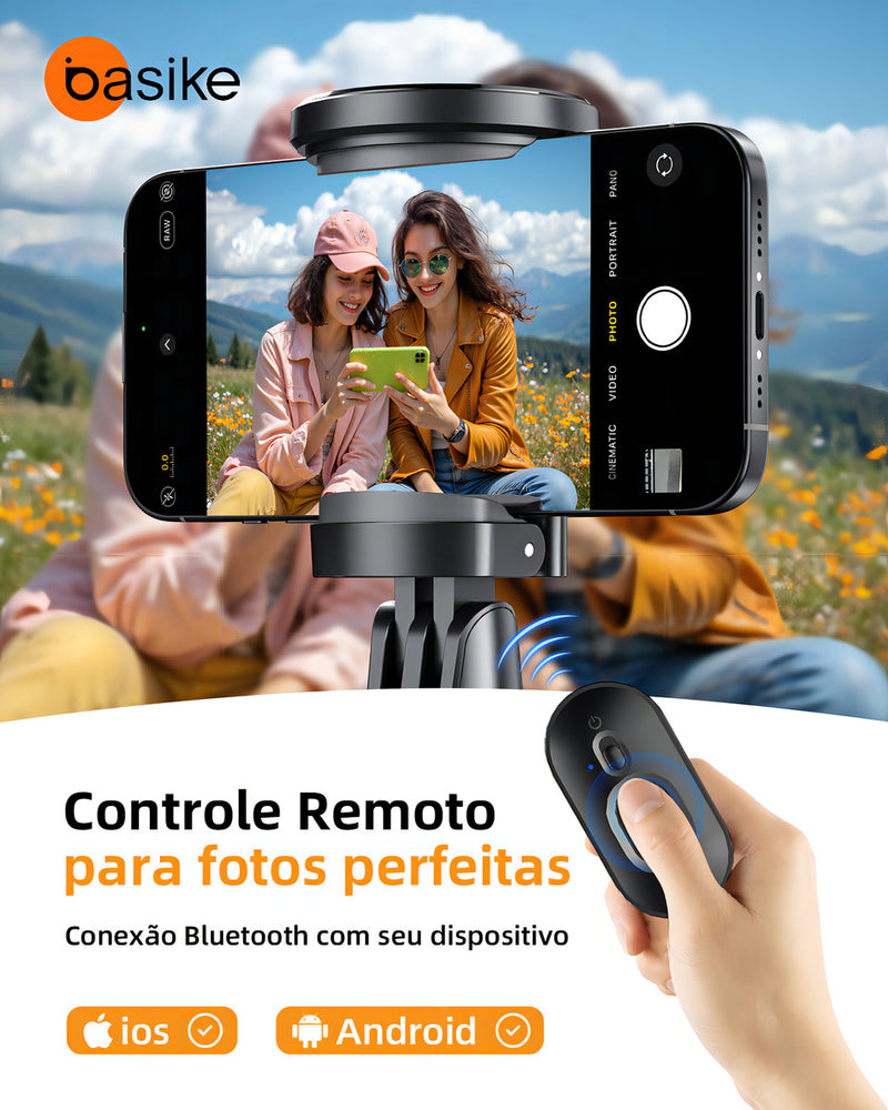Tripé Pop-Up Basike Ba-SPO259 Automático Bastão de Selfie Para Celular 360º