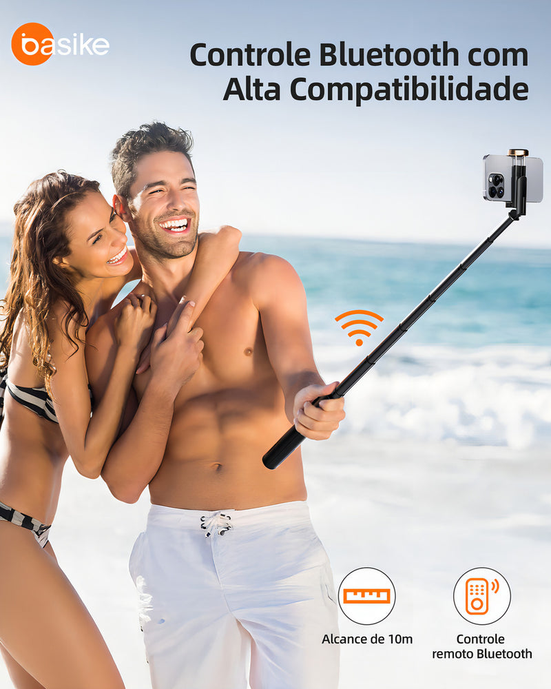 Tripé Bastão Basike Ba-SPO260 0,70m Pau de Selfie Mini Portátil Com Controle