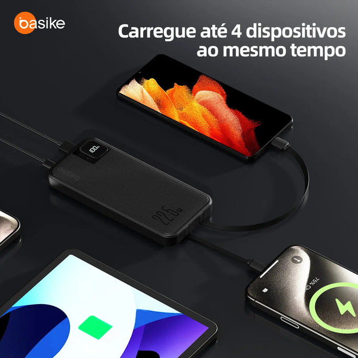 Power Bank Basike B 078 10.000mAh 22.5W Carga Rápida Com Display - Basike Brasil Oficial