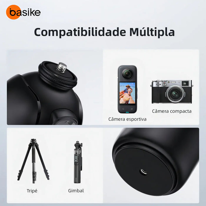 Gimbal Basike Ba-SPO264 Suporte Inteligente 360º Rastreador com IA Segue Rosto - Basike Brasil Oficial