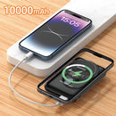 Carregador Power Bank Basike Ba POW 076 10.000mAh Portátil Carregamento Rápido por Indução e Cabo