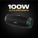 Caixa de Som Basike Ba RAD 293 100W Bluetooth  10.000mAh Sistema TWS (1+1) Ipx6 Boombox