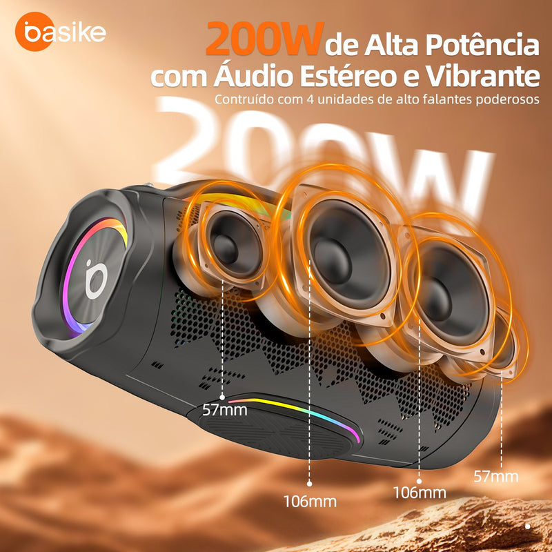 CAIXA DE SOM Ba RAD 180 200W