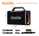 Caixa de Som Basike Ba RAD 063 160W Bluetooth Com Dois Microfones  RGB TWS 1+1 Bateria de 6 Horas