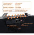 Caixa de Som Basike Ba RAD 063 160W Bluetooth Com Dois Microfones  RGB TWS 1+1 Bateria de 6 Horas