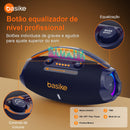 Caixa de Som Basike Ba RAD 207 80W IPX5 Portátil Bluetooth RGB Inteligente
