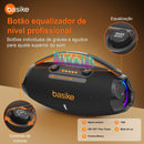 Caixa de Som Basike Ba RAD 207 80W IPX5 Portátil Bluetooth RGB Inteligente