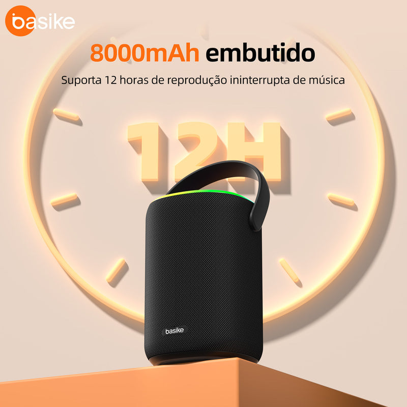 Caixa de Som Basike Ba RAD 132 40W RGB Bluetooth IPX7