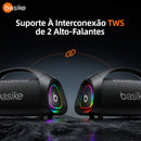 Caixa de Som Basike Ba RAR 134 300W Bluetooth IPX6 TWS RGB